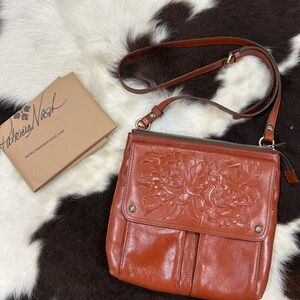 Chic Embossed Leather Crossbody Bag
